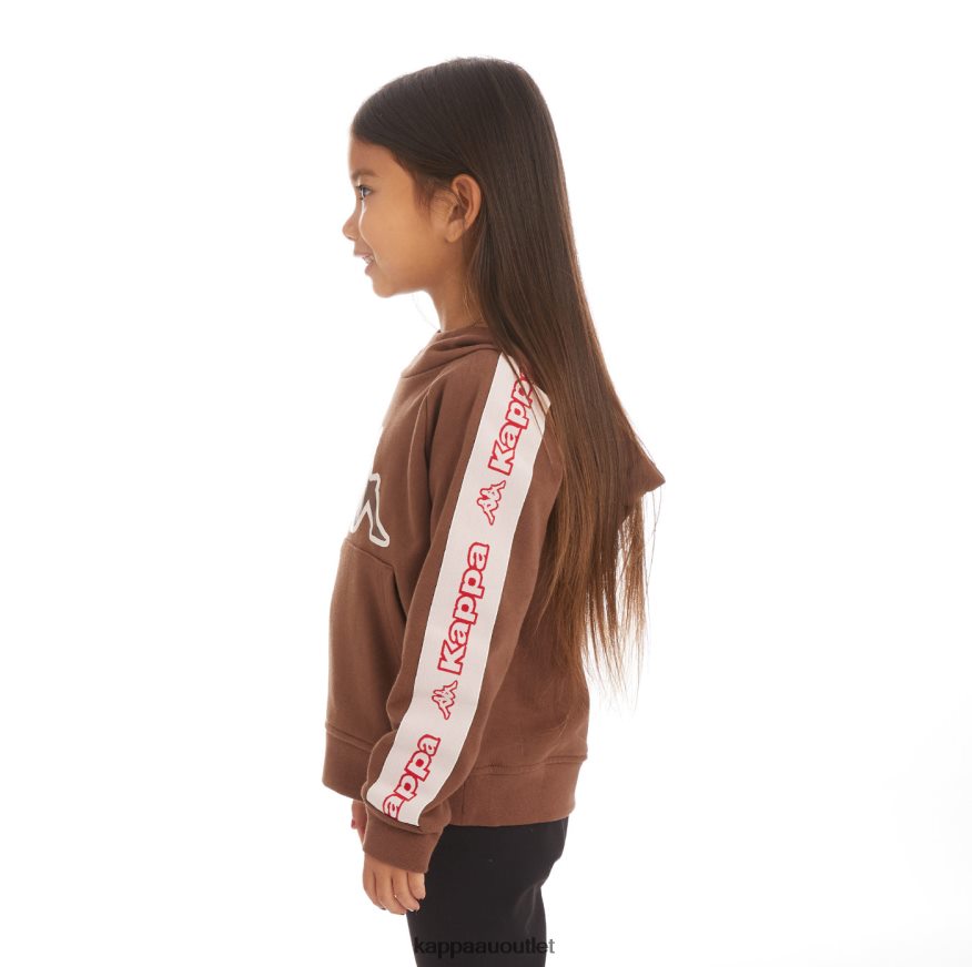 Kappa Kids Kids Logo Tape Apet 2 Hoodie Brown R0HPN8529