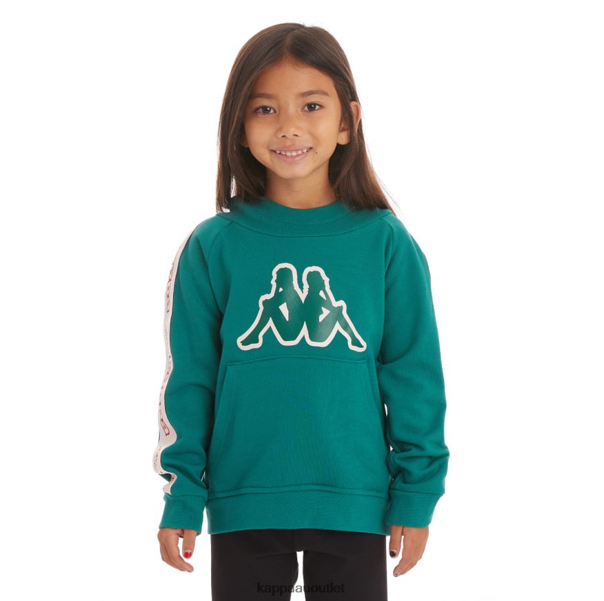 Kappa Kids Kids Logo Tape Apet 2 Hoodie Dark Green R0HPN8536