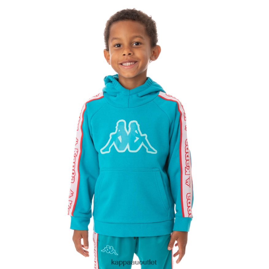 Kappa Kids Kids Logo Tape Apet 2 Hoodie Peacock R0HPN8545