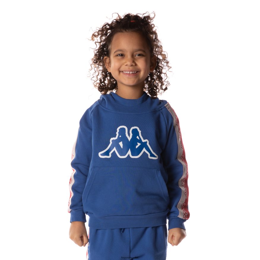 Kappa Kids Logo Tape Dapet Hoodie Blue R0HPN8518