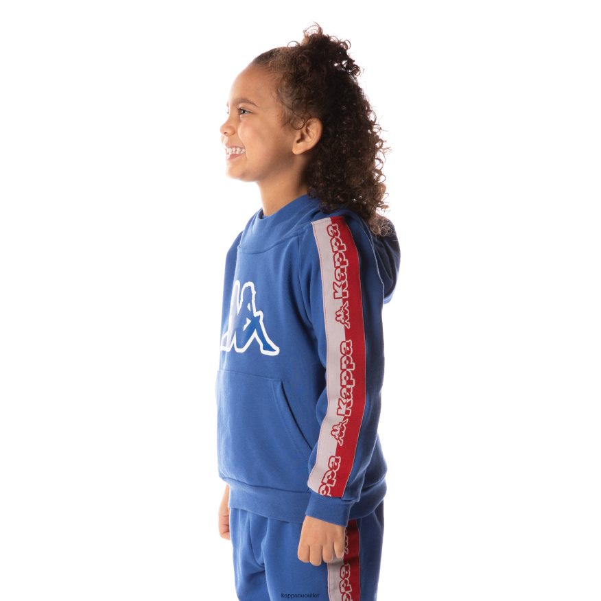 Kappa Kids Logo Tape Dapet Hoodie Blue R0HPN8518