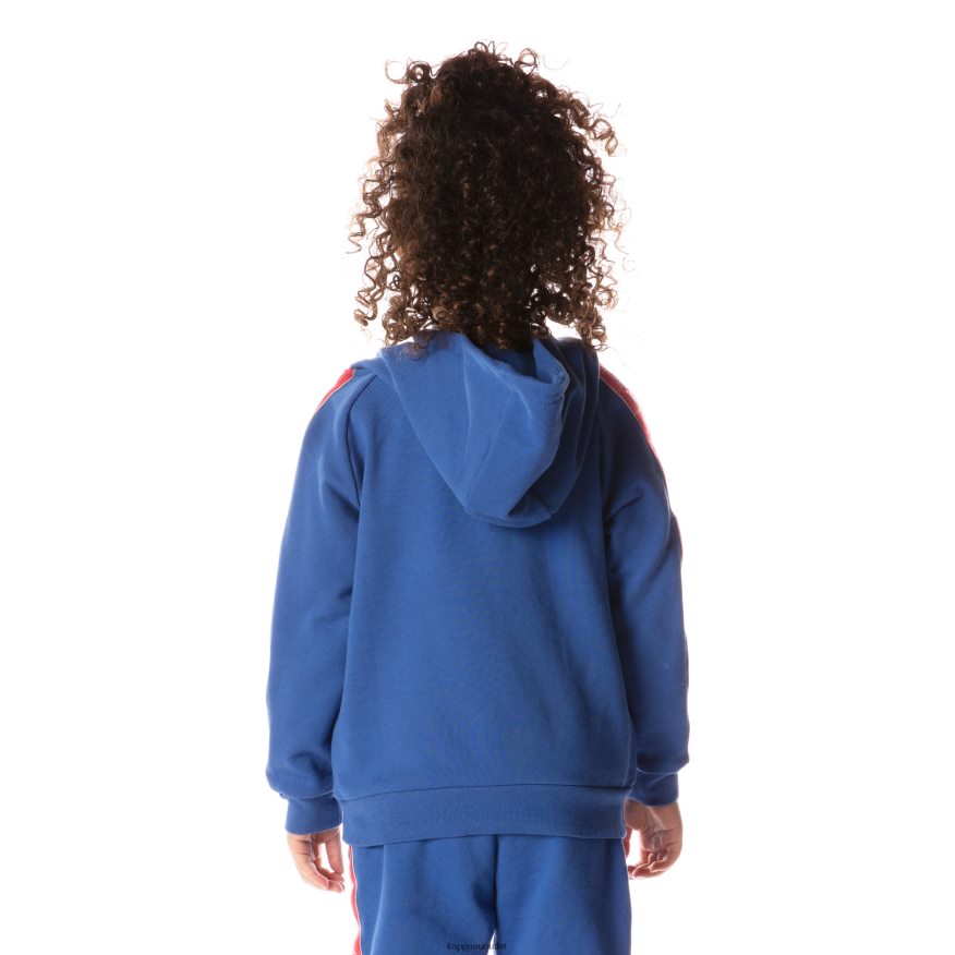 Kappa Kids Logo Tape Dapet Hoodie Blue R0HPN8518