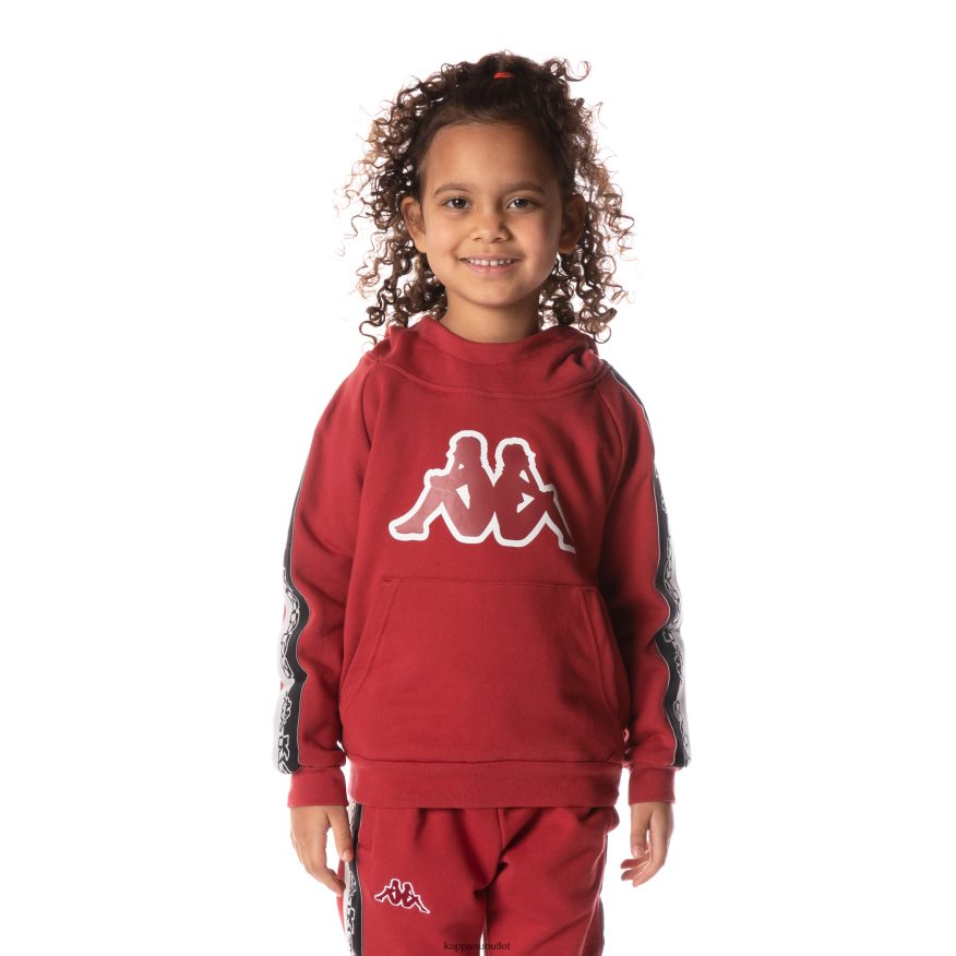 Kappa Kids Logo Tape Dapet Hoodie Red R0HPN8519