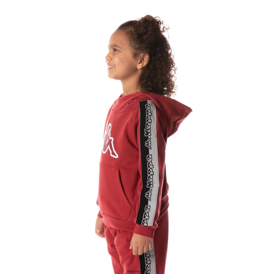 Kappa Kids Logo Tape Dapet Hoodie Red R0HPN8519