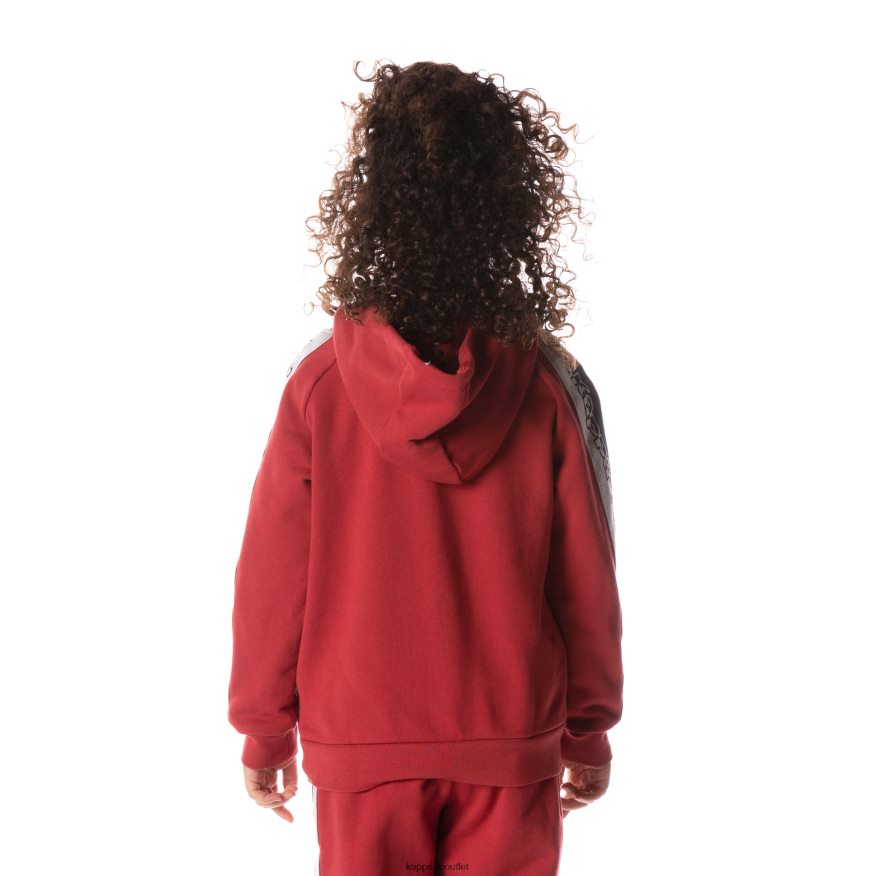 Kappa Kids Logo Tape Dapet Hoodie Red R0HPN8519