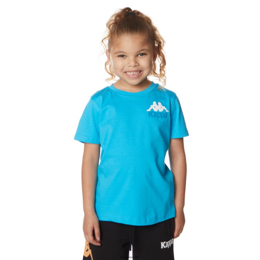 Kappa Kids Kids Authentic Ables T-Shirt Turquoise R0HPN8645