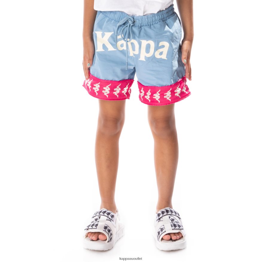 Kappa Kids Kids 222 Banda Calabash 3 Shorts Light Blue Pink R0HPN8802
