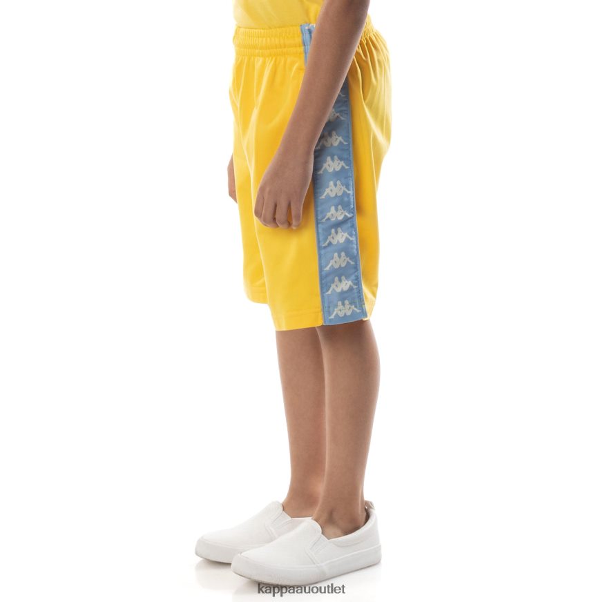 Kappa Kids Kids 222 Banda Treadwellz Shorts Yellow Light Blue R0HPN8805
