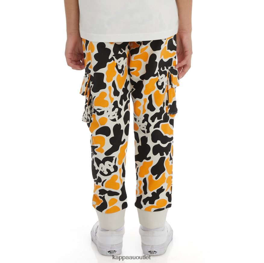 Kappa Kids Kids Authentic Pakot Sweatpants Black Smoke Light Orange R0HPN8580