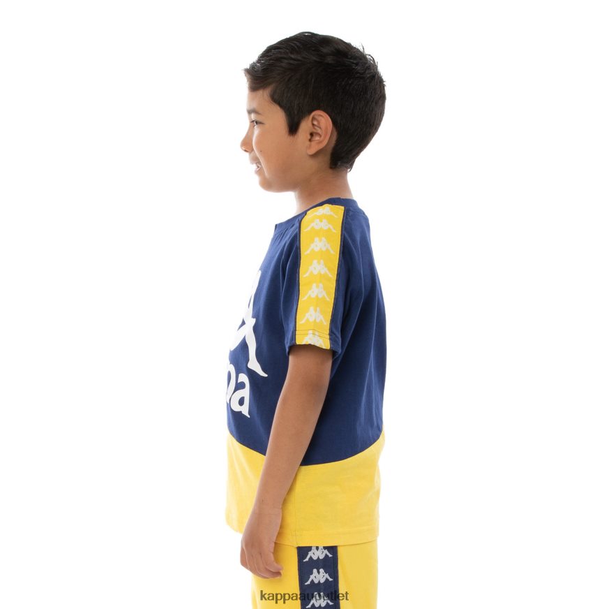 Kappa Kids Kids 222 Banda Baldwin T-Shirt Orange Blue Royal R0HPN8785