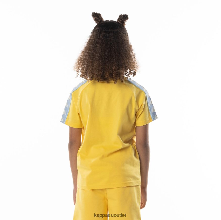 Kappa Kids Kids 222 Banda Balima T-Shirt Yellow Light Blue R0HPN8695