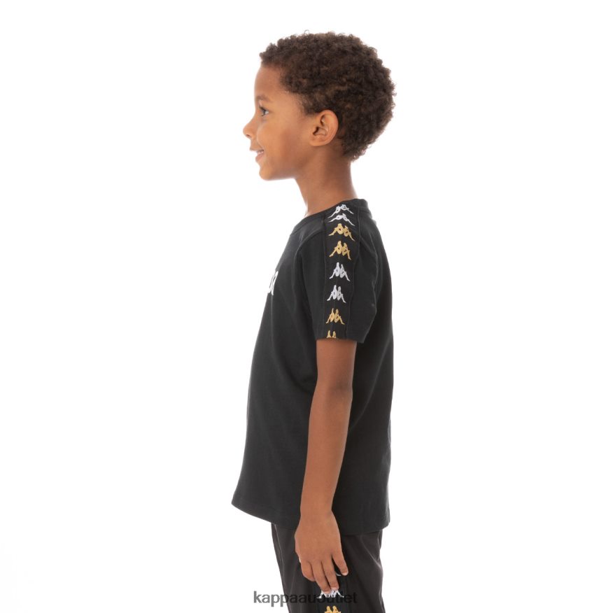 Kappa Kids Kids 222 Banda Bendocin T-Shirt Black Smoke R0HPN8766
