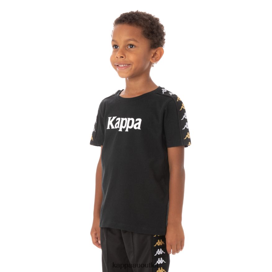 Kappa Kids Kids 222 Banda Bendocin T-Shirt Black Smoke R0HPN8766
