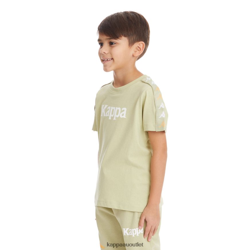 Kappa Kids Kids 222 Banda Bendocin T-Shirt Green Sage R0HPN8746