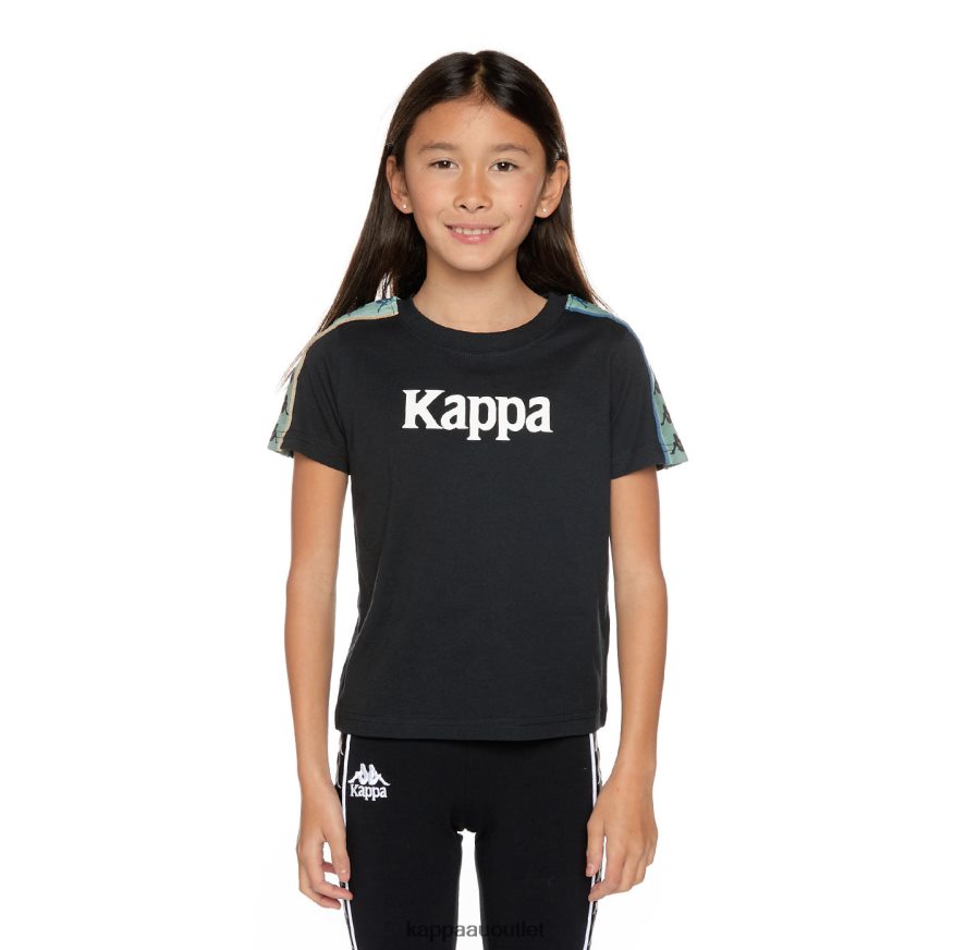 Kappa Kids Kids 222 Banda Mars T-Shirt Black Smoke Sage R0HPN8660