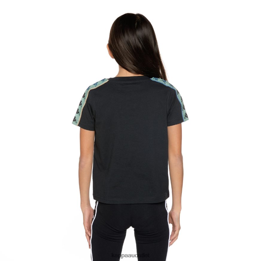 Kappa Kids Kids 222 Banda Mars T-Shirt Black Smoke Sage R0HPN8660