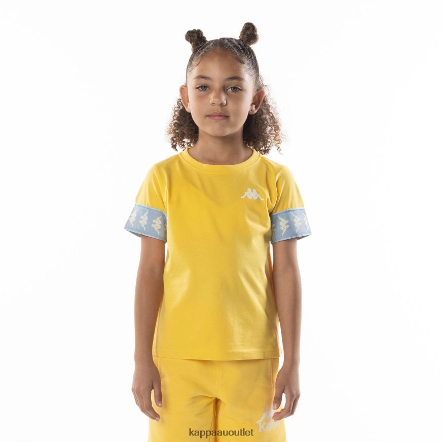 Kappa Kids Kids 222 Banda Niji 2 T-Shirt Yellow Light Blue R0HPN8699