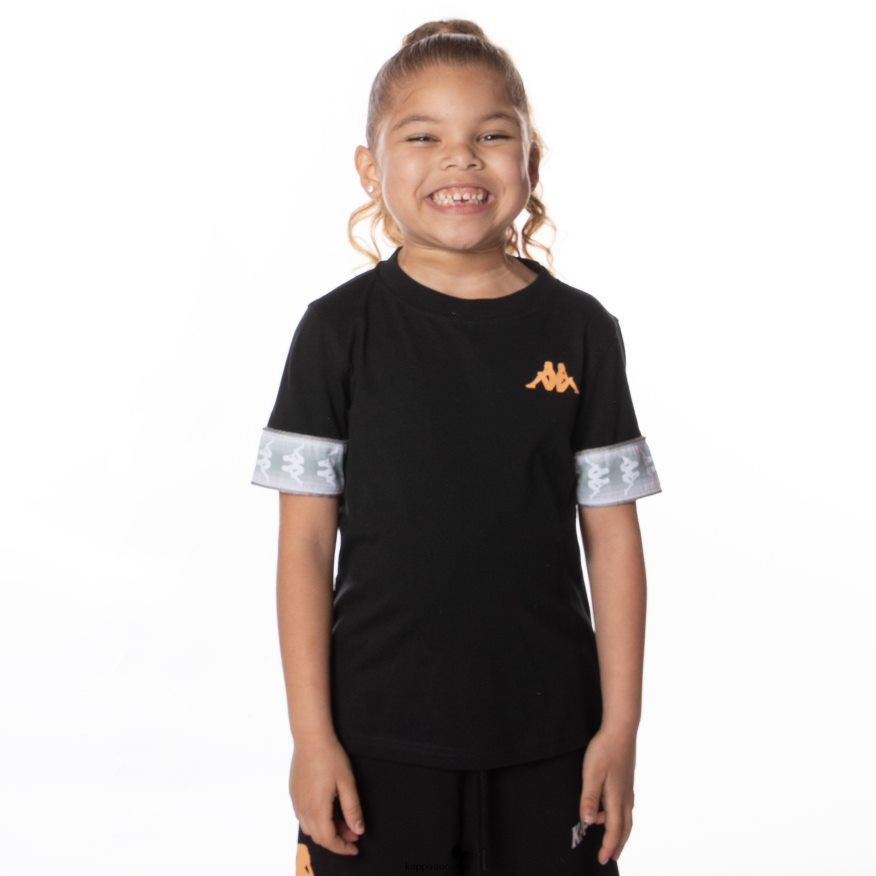 Kappa Kids Kids 222 Banda Torby T-Shirt Jet Black R0HPN8654