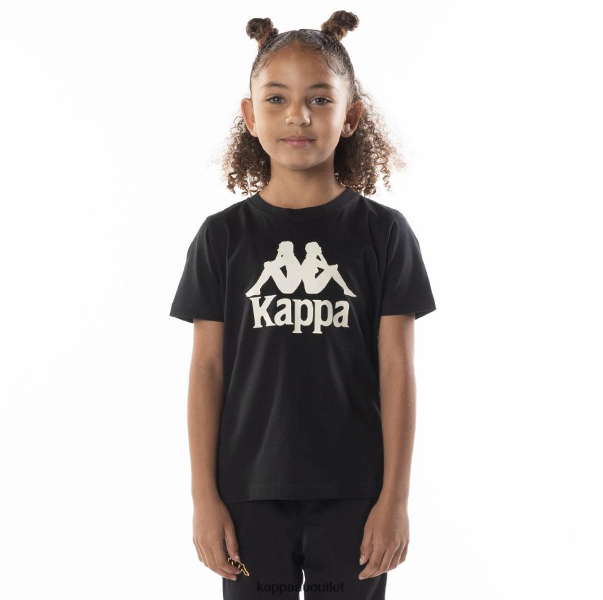 Kappa Kids Kids Authentic Esstesi T-Shirt Black Smoke Sand R0HPN8694