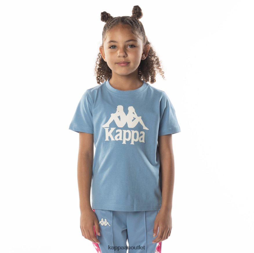 Kappa Kids Kids Authentic Esstesi T-Shirt Light Blue Sand R0HPN8692