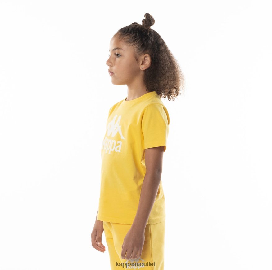 Kappa Kids Kids Authentic Esstesi T-Shirt Yellow Sand R0HPN8691