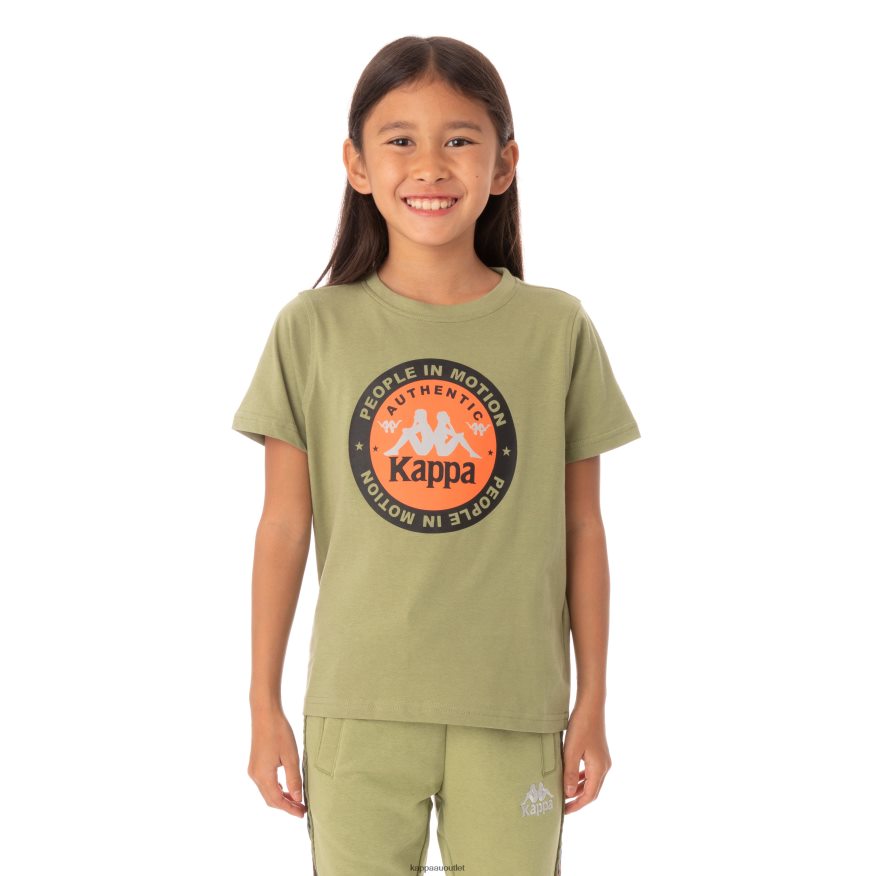 Kappa Kids Kids Authentic Franeker T-Shirt Green Salvia R0HPN8772