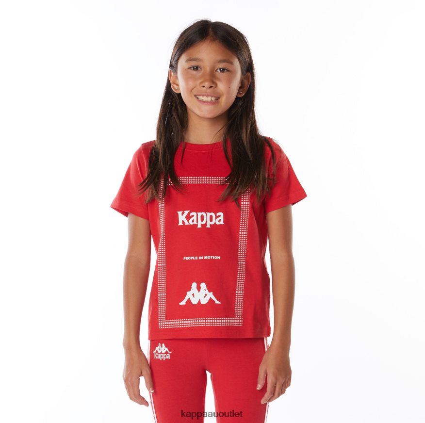 Kappa Kids Kids Authentic Graphik Graphy T-Shirt Red R0HPN8664