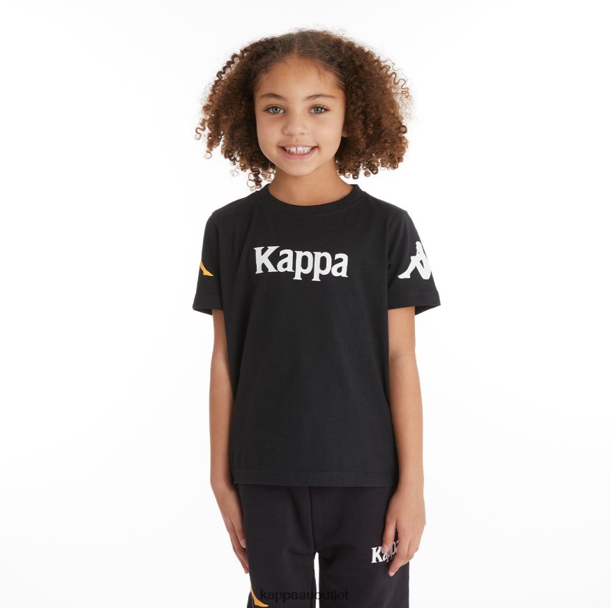 Kappa Kids Kids Authentic Paroo T-Shirt Black Smoke R0HPN8726