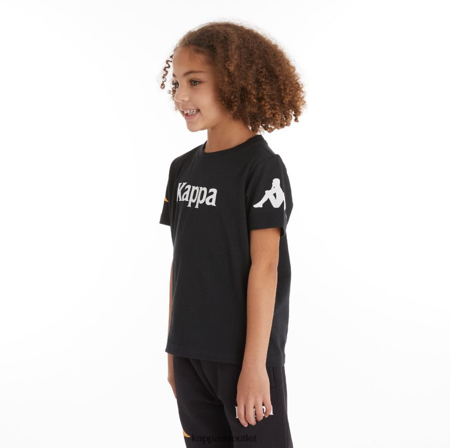Kappa Kids Kids Authentic Paroo T-Shirt Black Smoke R0HPN8726