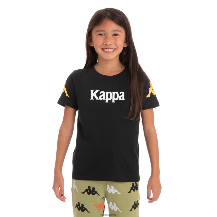 Kappa Kids Kids Authentic Paroo T-Shirt Black Smoke R0HPN8758