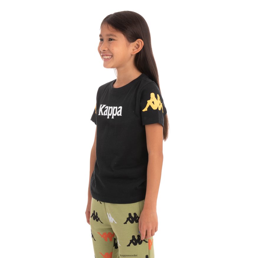 Kappa Kids Kids Authentic Paroo T-Shirt Black Smoke R0HPN8758