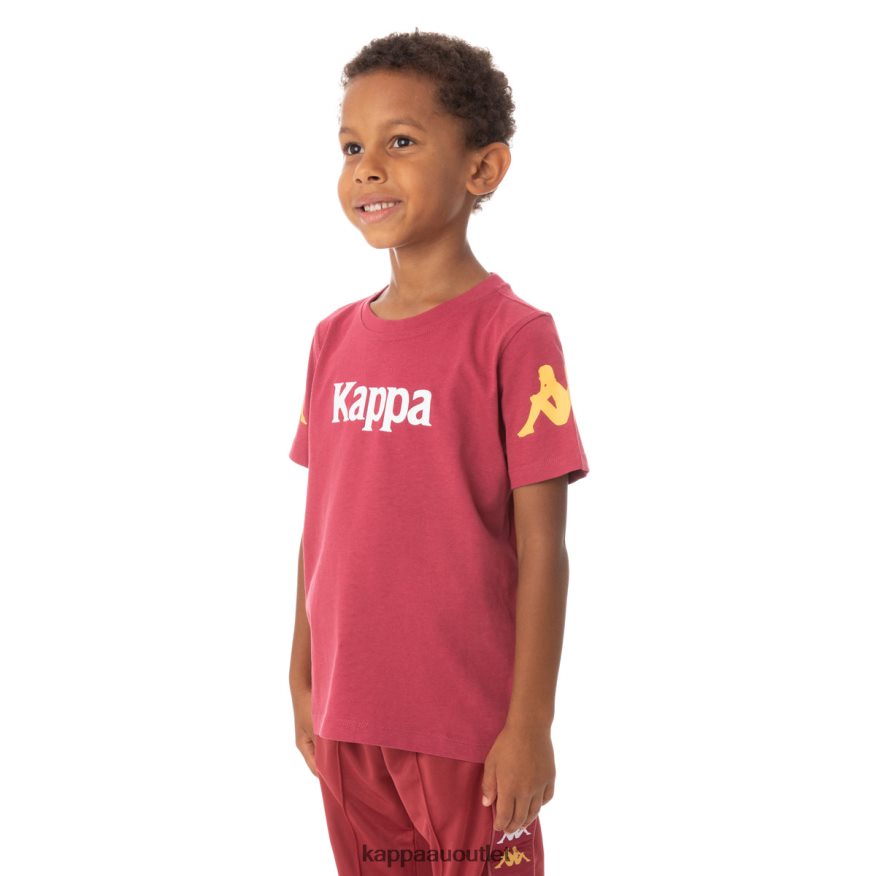 Kappa Kids Kids Authentic Paroo T-Shirt Burgundy R0HPN8757