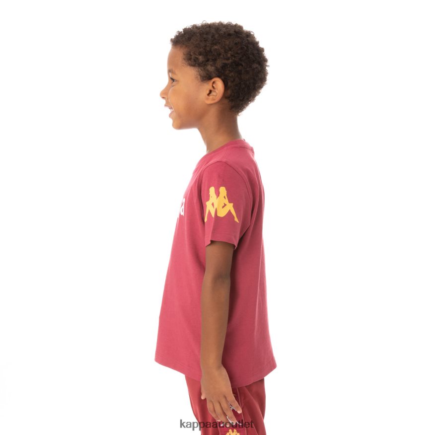Kappa Kids Kids Authentic Paroo T-Shirt Burgundy R0HPN8757