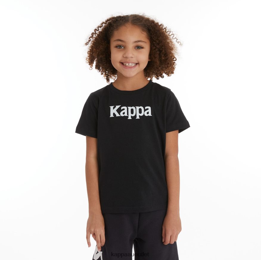Kappa Kids Kids Authentic Runis T-Shirt Black Smoke Light Orange R0HPN8729