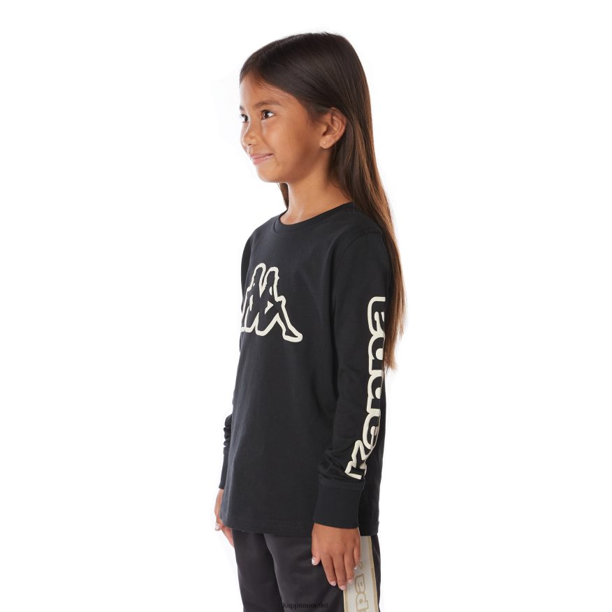 Kappa Kids Kids Logo Aby T-Shirt Black Smoke R0HPN8662