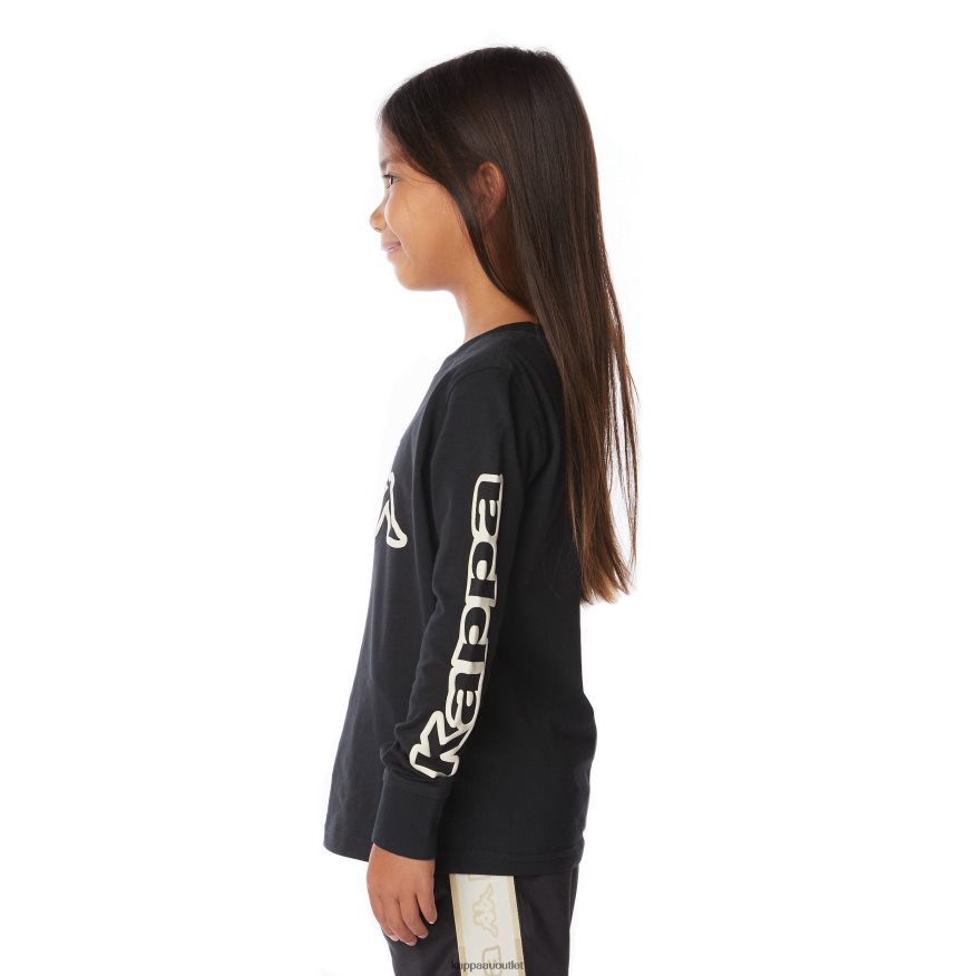 Kappa Kids Kids Logo Aby T-Shirt Black Smoke R0HPN8662