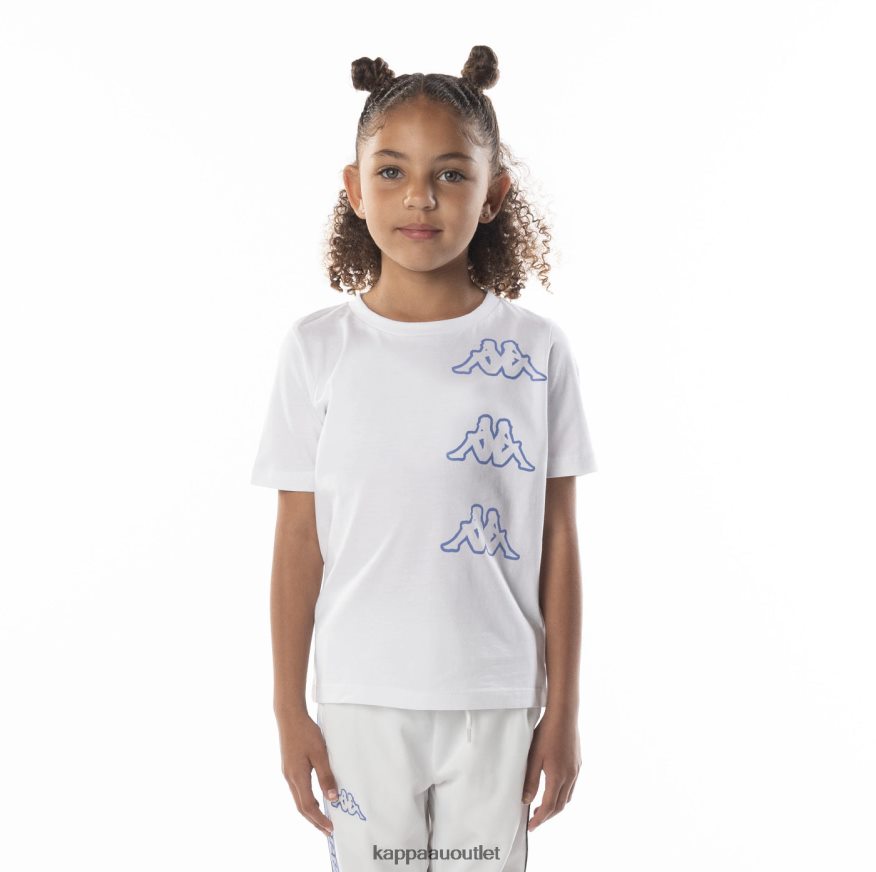 Kappa Kids Kids Logo Aomix T-Shirt White Blue R0HPN8677