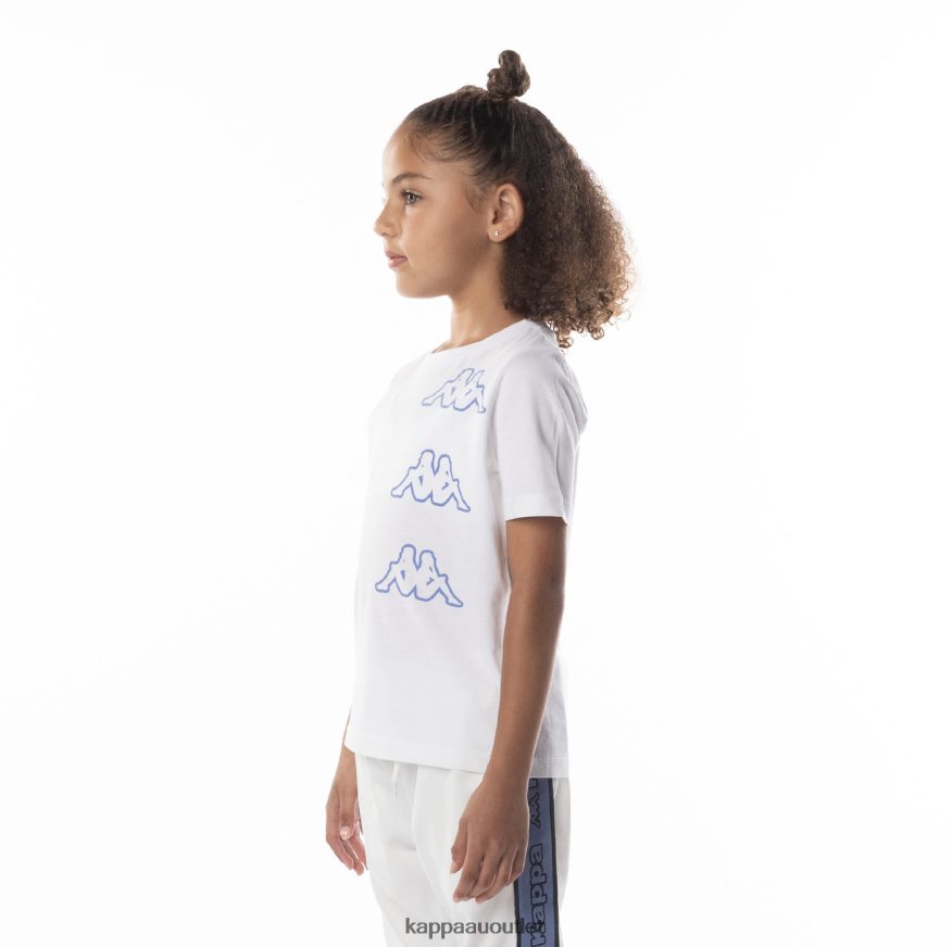 Kappa Kids Kids Logo Aomix T-Shirt White Blue R0HPN8677