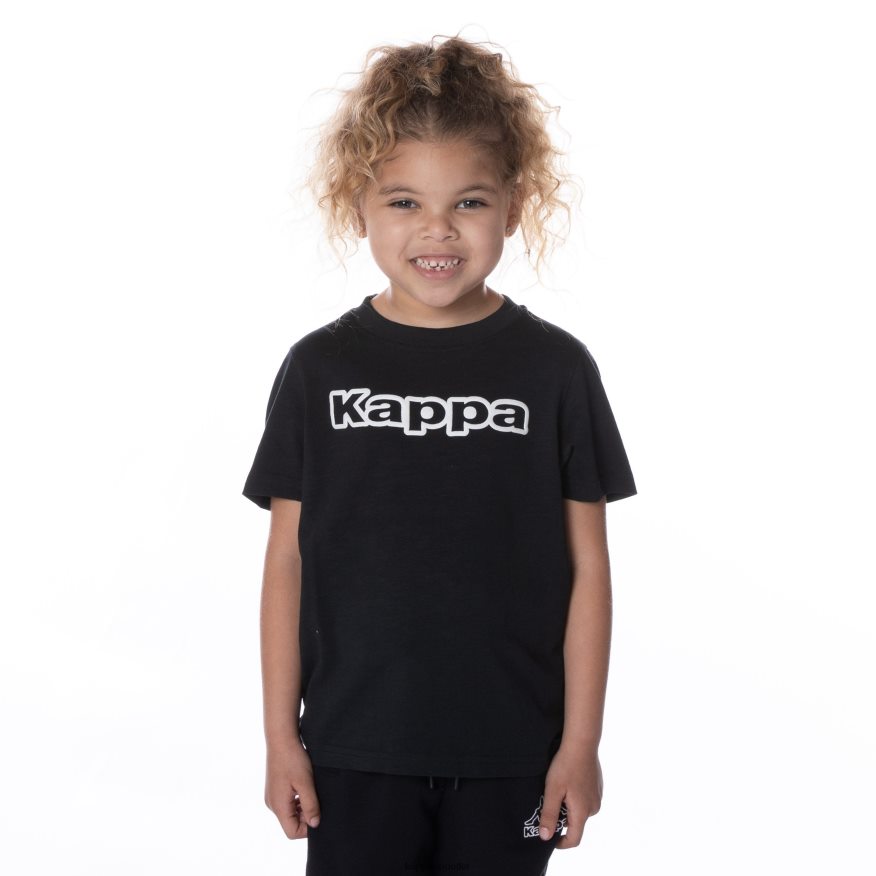 Kappa Kids Kids Logo Cabal T-Shirt Black Smoke R0HPN8655