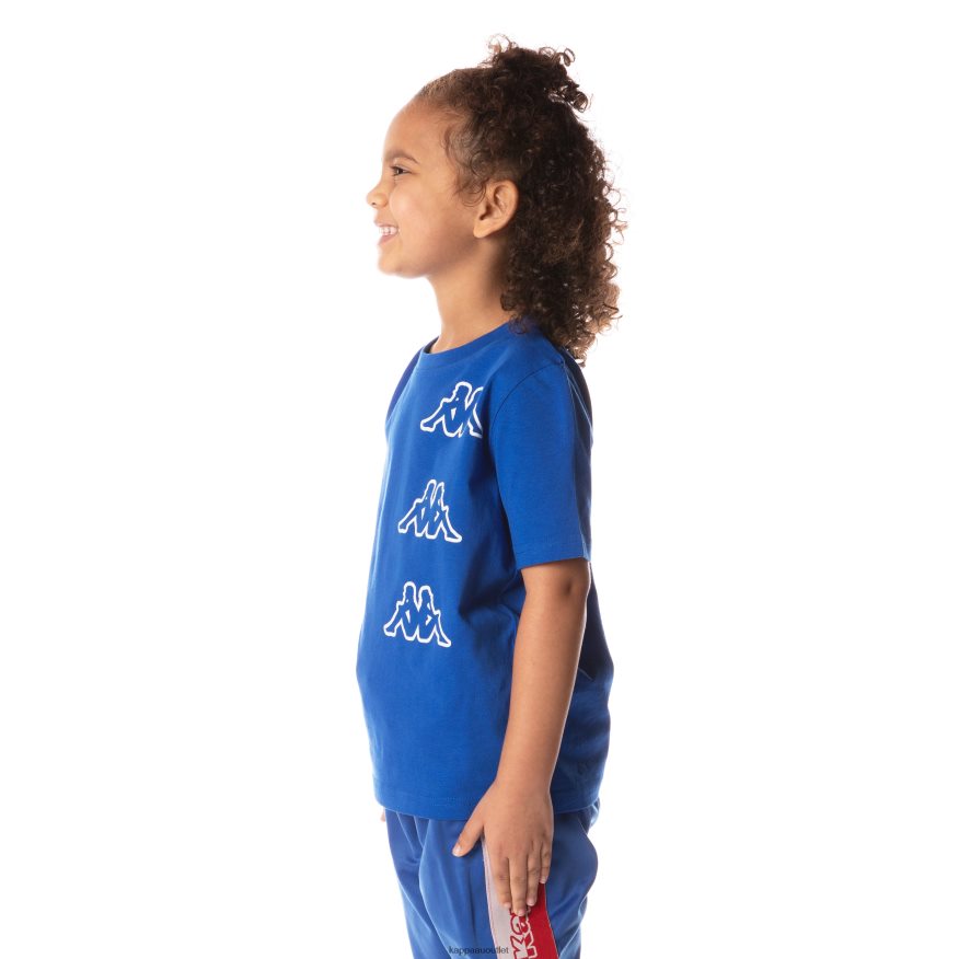 Kappa Kids Kids Logo Tape Aomix T-Shirt Blue R0HPN8703