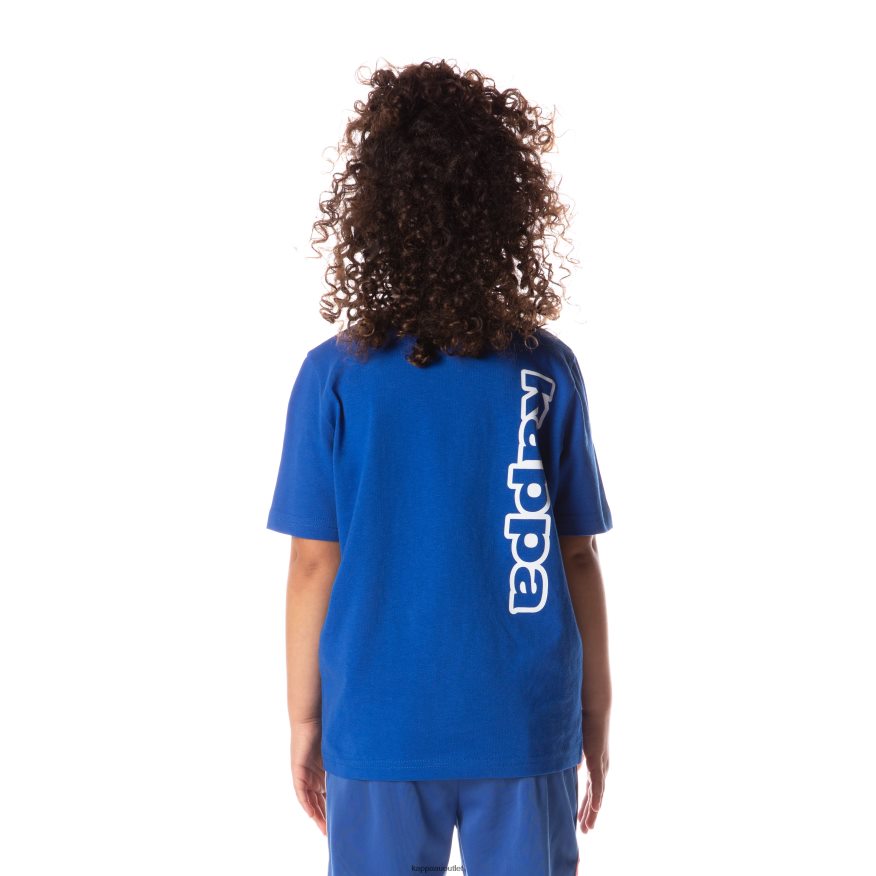 Kappa Kids Kids Logo Tape Aomix T-Shirt Blue R0HPN8703