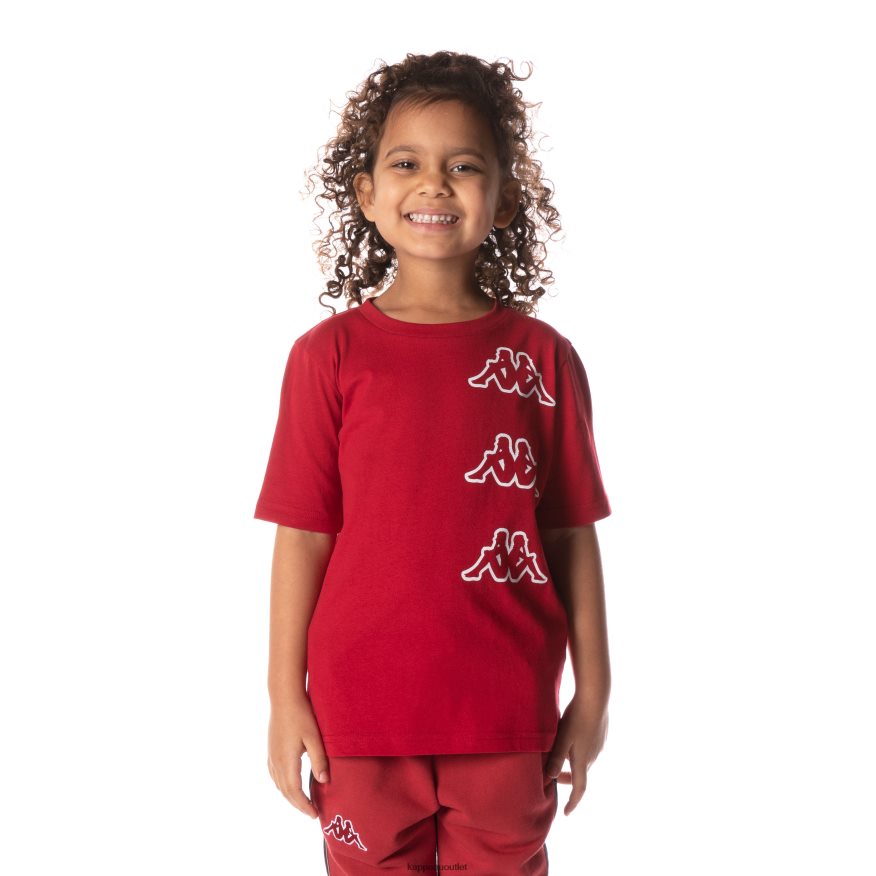 Kappa Kids Kids Logo Tape Aomix T-Shirt Red R0HPN8704