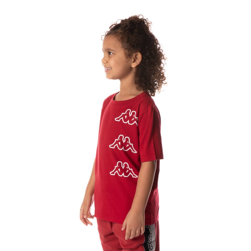 Kappa Kids Kids Logo Tape Aomix T-Shirt Red R0HPN8704