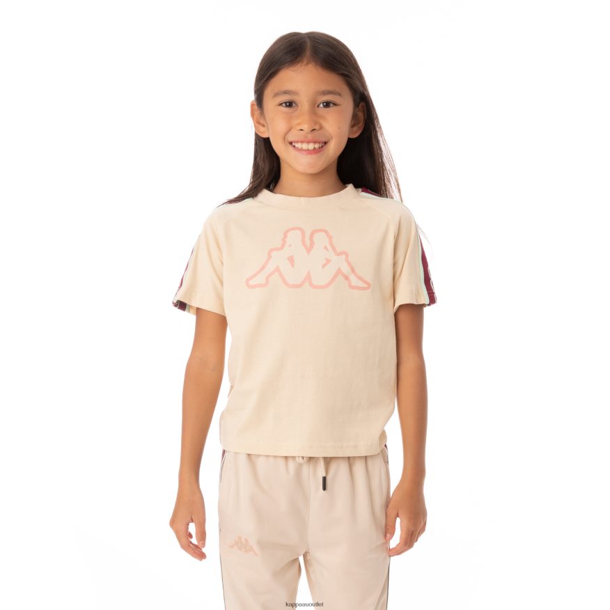 Kappa Kids Kids Logo Tape Avirec 2 T-Shirt Beige R0HPN8770