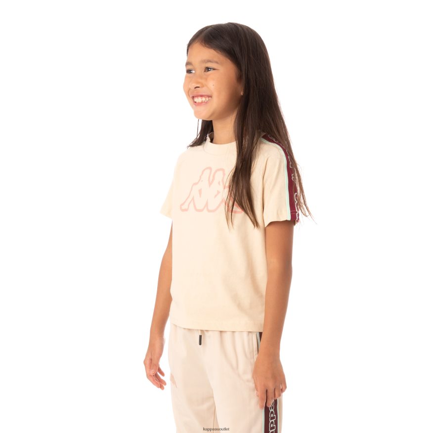Kappa Kids Kids Logo Tape Avirec 2 T-Shirt Beige R0HPN8770