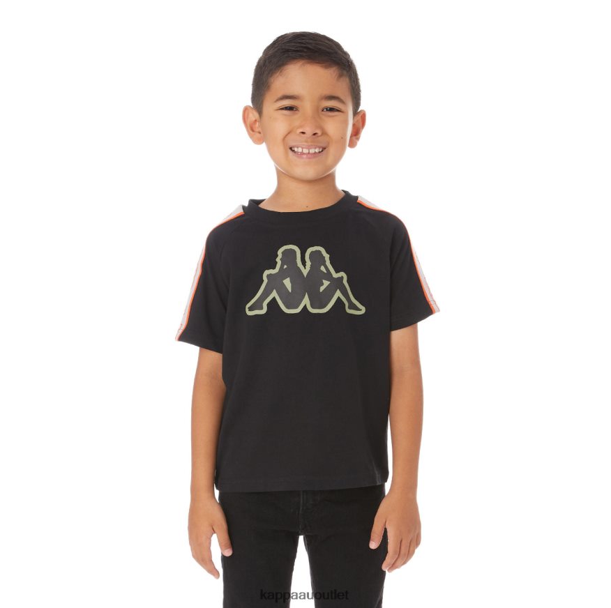 Kappa Kids Kids Logo Tape Avirec 2 T-Shirt Black R0HPN8771