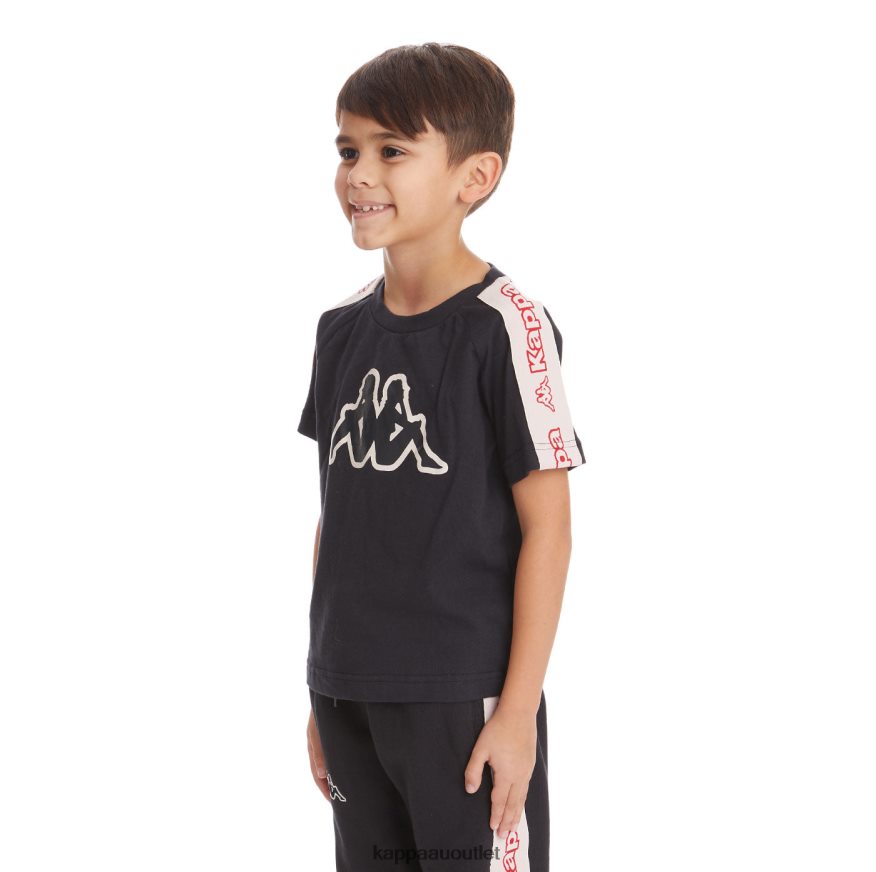 Kappa Kids Kids Logo Tape Avirec 2 T-Shirt Black Smoke R0HPN8739
