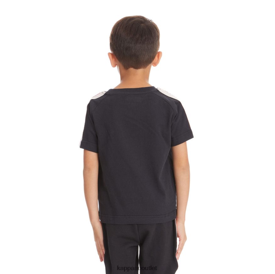 Kappa Kids Kids Logo Tape Avirec 2 T-Shirt Black Smoke R0HPN8739