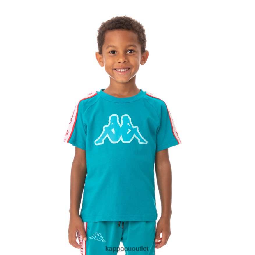 Kappa Kids Kids Logo Tape Avirec 2 T-Shirt Peacock R0HPN8769
