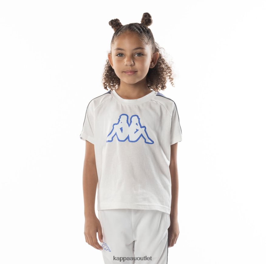 Kappa Kids Kids Logo Tape Avirec 2 T-Shirt White Blue R0HPN8683